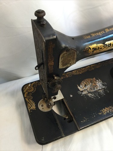 Singer Model 27 Sewing Machine Antique 1907 Sphinx Treadle Used H1293652 - Picture 3 of 8