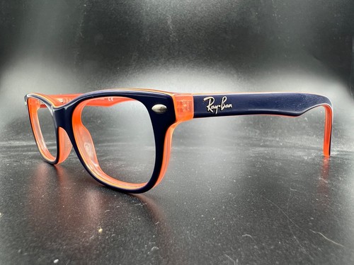 Boys Youth Ray-Ban Eyeglasses Kids RB 1555 Full Frame Square Plastic Blue Orange - Picture 2 of 9