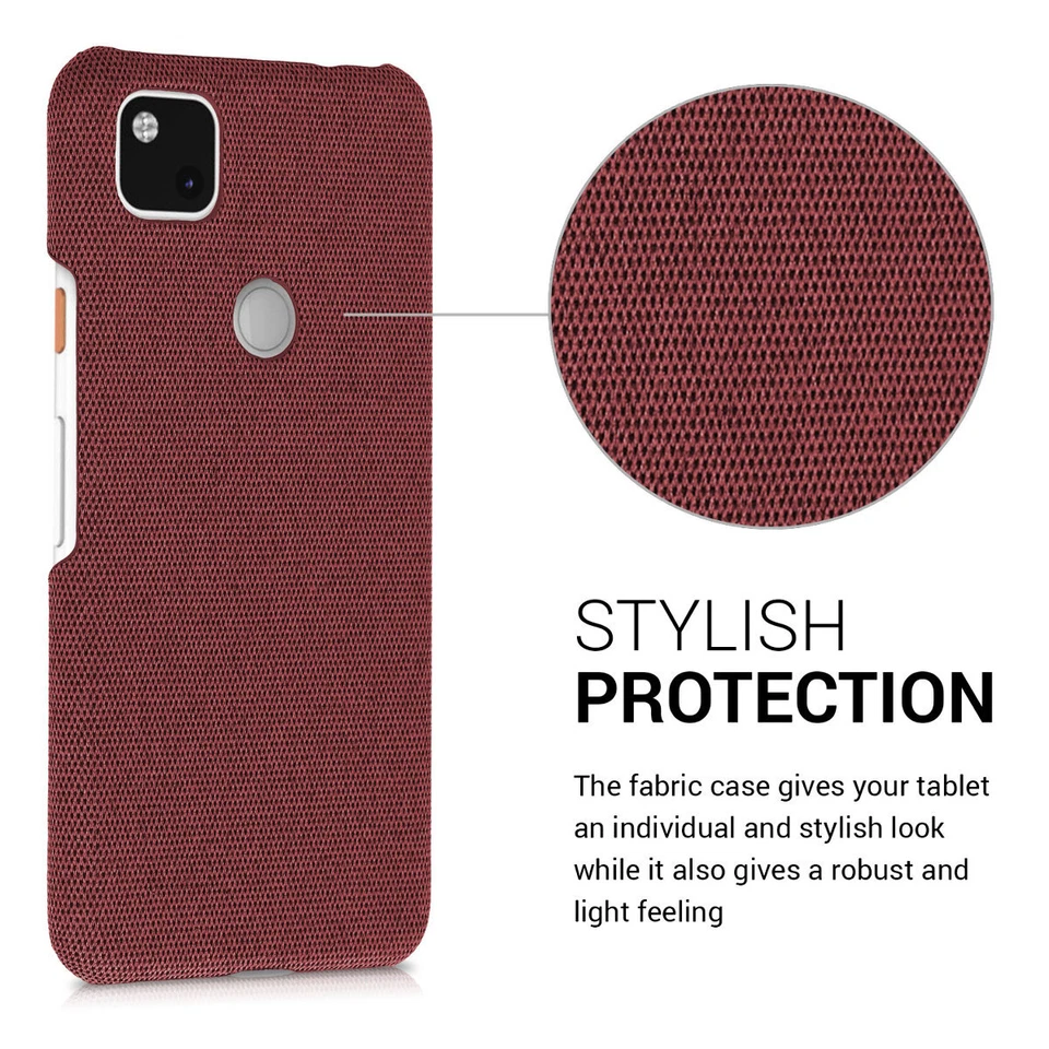 Back Cover Rigida per Google Pixel 4a in plastica e tessuto - Immagine 3 di 4