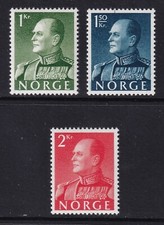 NORWAY 1959 King Olav V High Values selection SG 485-487 MNH/** (CV £21)