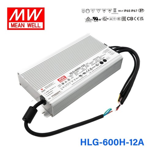 Mean Well HLG-600H-12A Alimentatore 480W 12V - Regolabile