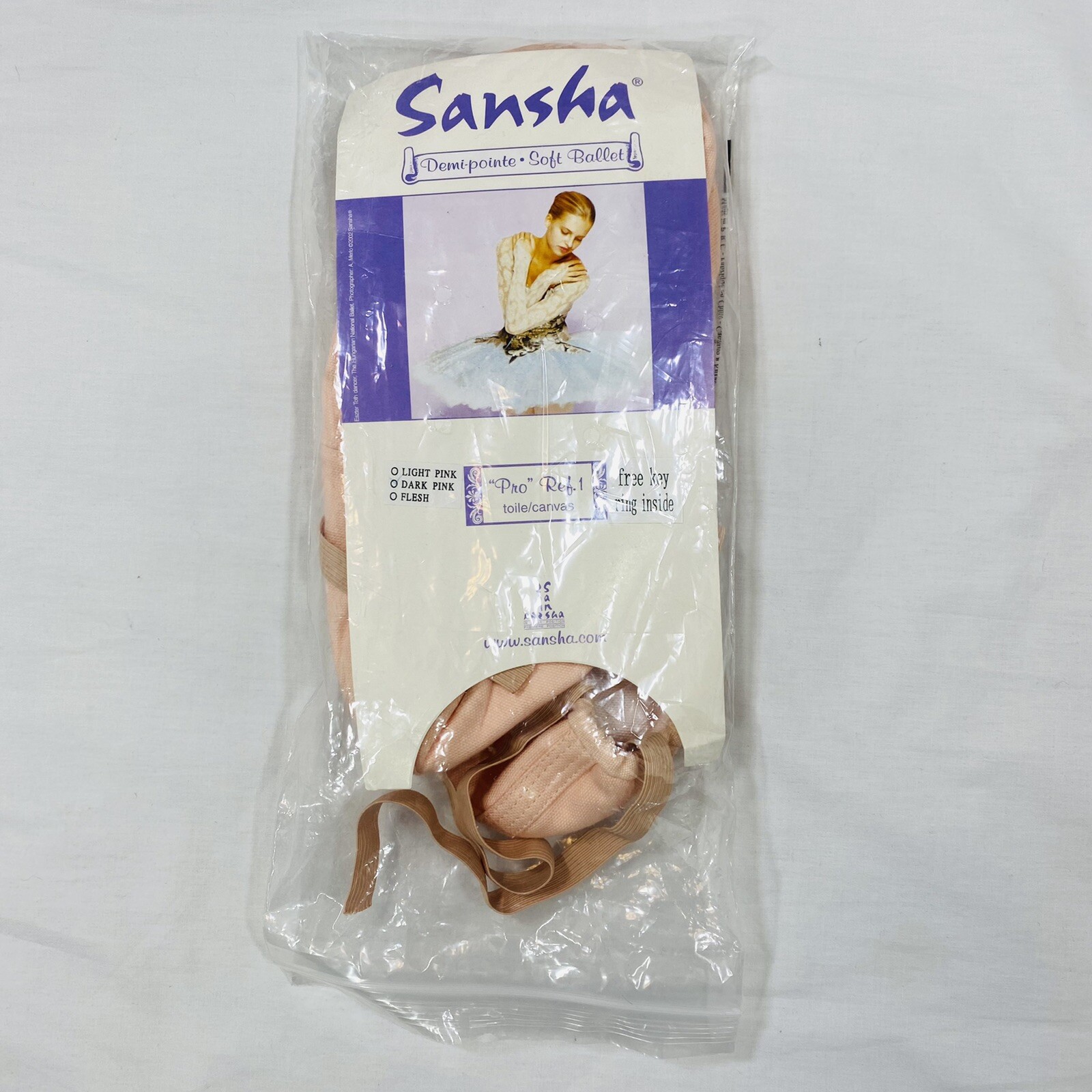 SAOLA Pantofole morbide Sansha taglia 15 N mezza punta rosa suola spaccata