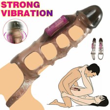 Male-Penis-Extender-Enlarger-Sleeve-Reusable-Condom-Delay-Ejaculation-for-Men