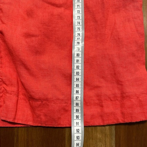 C&C California Linen Tunic Dress Size XS RED CASUAL Boho button Up Sleeveless - Picture 8 of 8