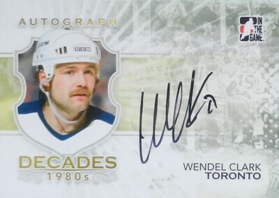 10-11 itg game decades 1980s base wendel clark maple leafs autograph auto