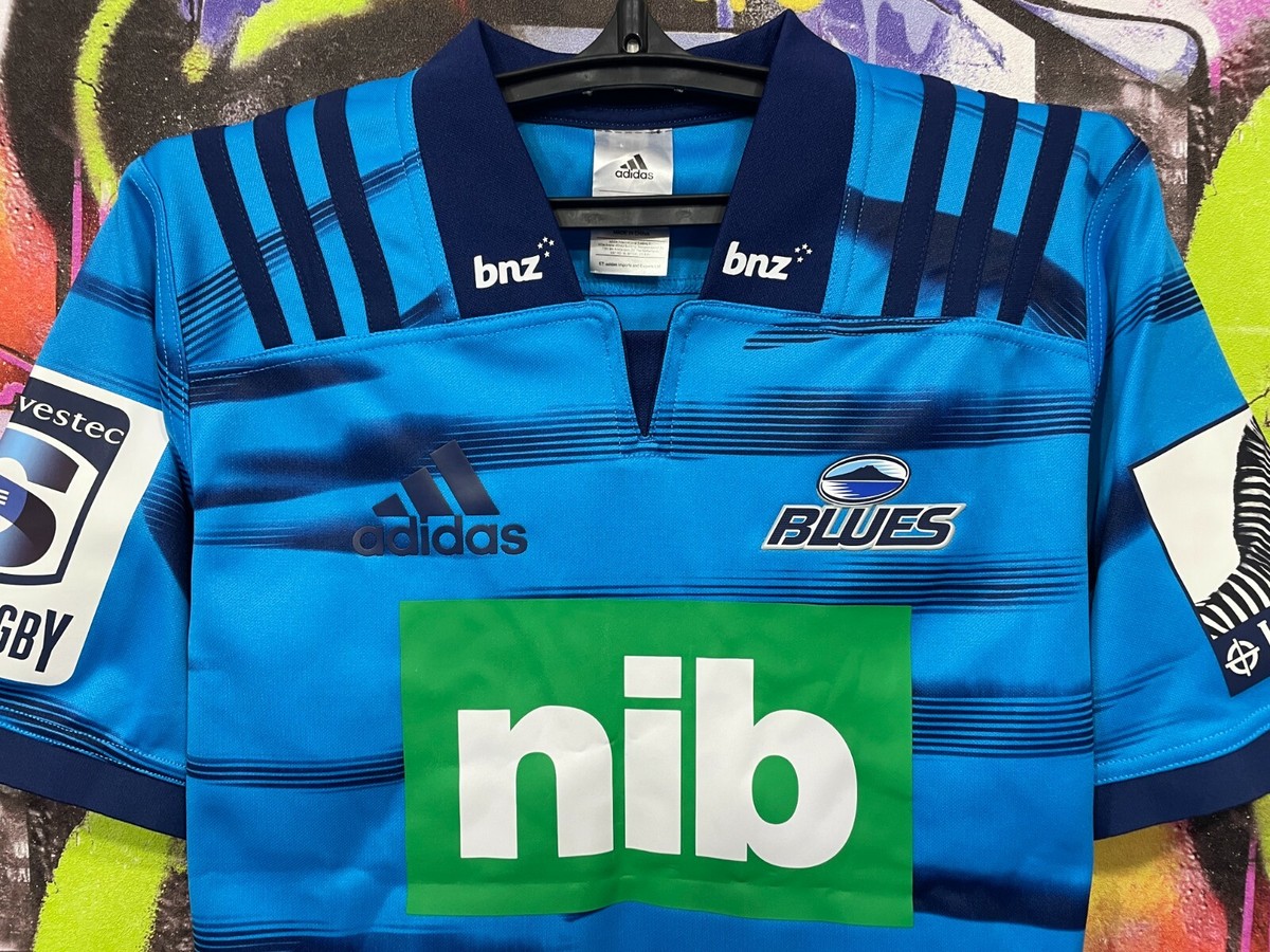 Blues Rugby Union Team 2018 Home Jersey Shirt Polo Top Adidas Mens