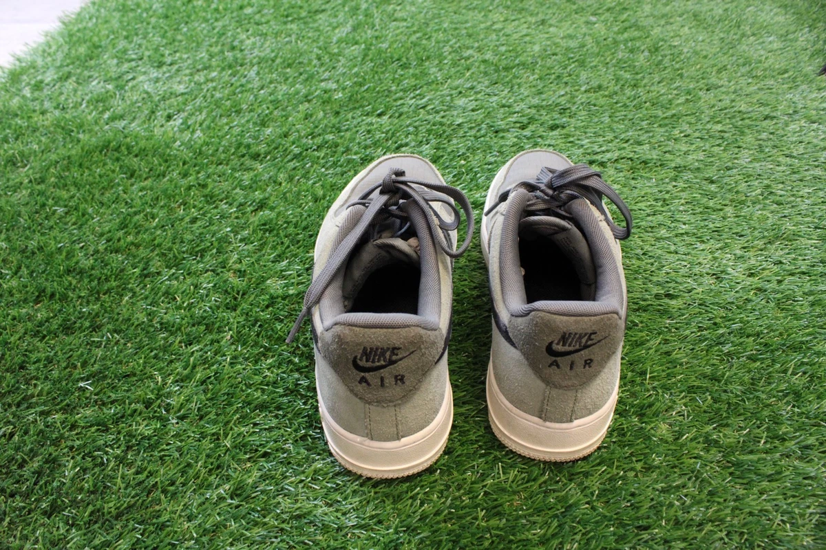 Nike Air Force 1 Low Green Olive Black Suede Trainers Mens Size