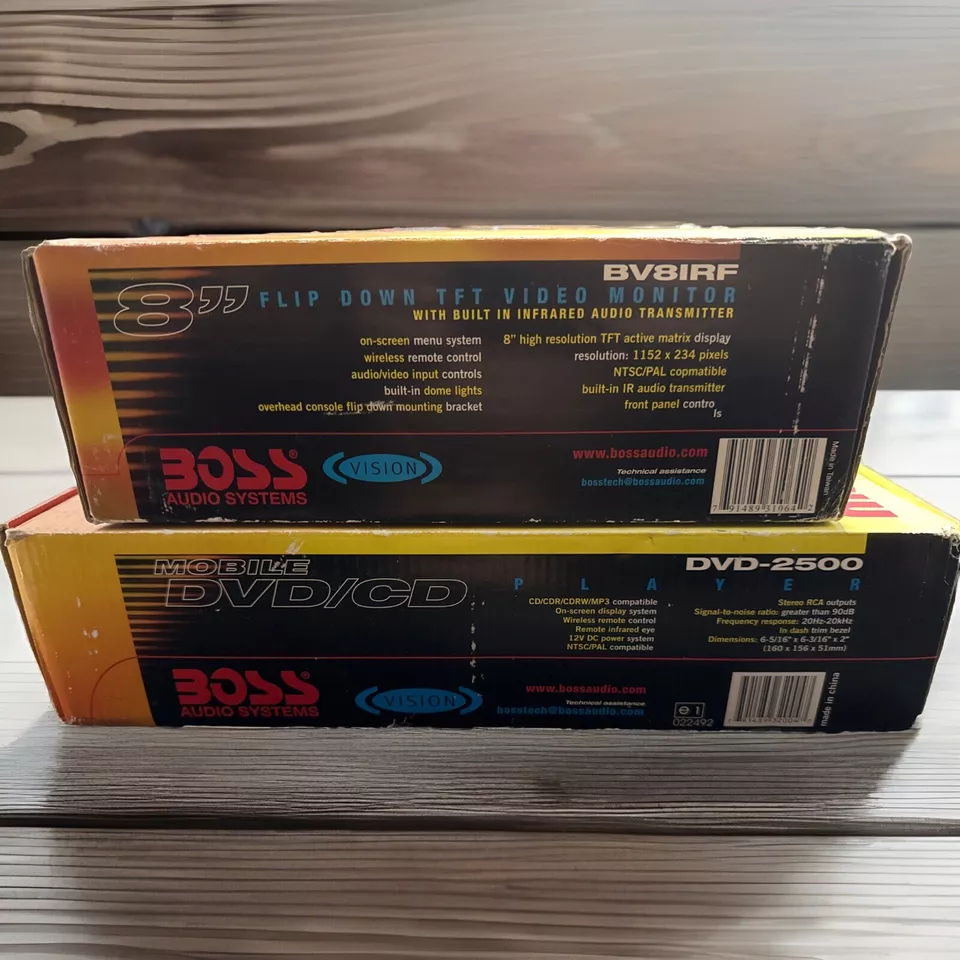 Boss mobile video monitor 8” BV8IRF & DVD/CD Player DVD- 2500 NIB Vision - Image 4 of 4
