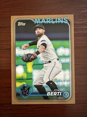 2024 Topps Series 2 #524 Jon Berti Gold #d/2024 Miami Marlins