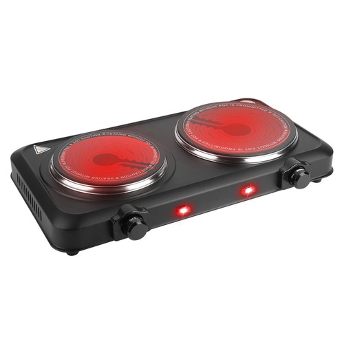Electric Cooktop,Electric Stove Top w/ LCD Touch and Knob Control Countertop - Picture 13 of 17