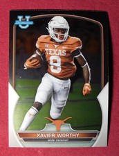 2022 Bowman Chrome University #29 Xavier Worthy texas longhorns