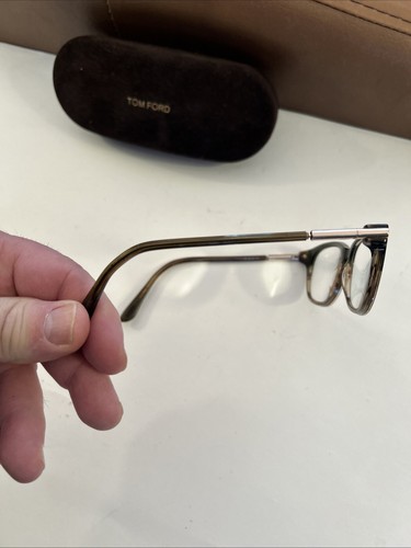 Occhiali viandante Tom Ford marrone tartaruga oro Made in Italy TF5237 098 52 16 140 - Foto 6 di 9