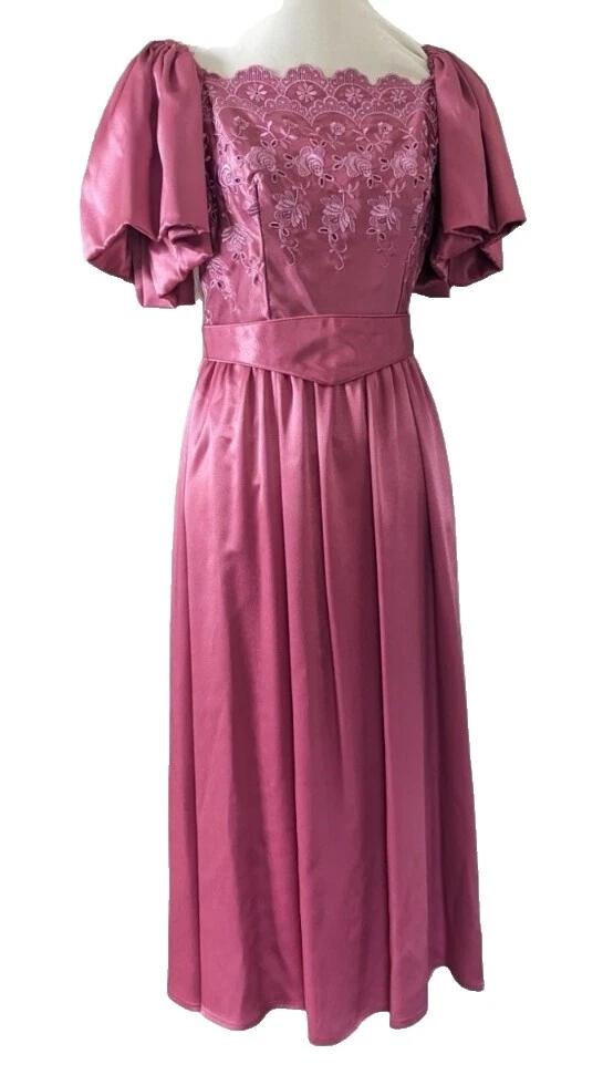 Vestidos Vintage Formal De Raso Para Mujeres