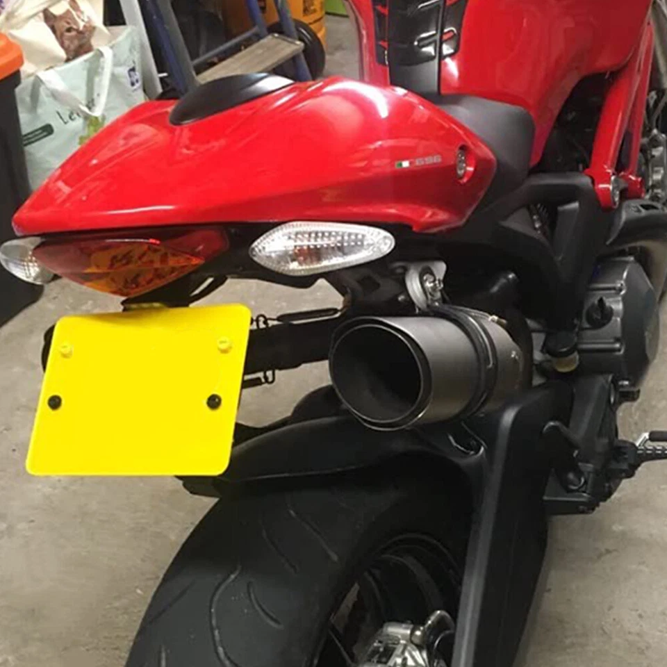 Soporte de matrícula eliminador de guardabarros apto para Ducati Monster 696/796/1100/Evo Foto 2 de 4