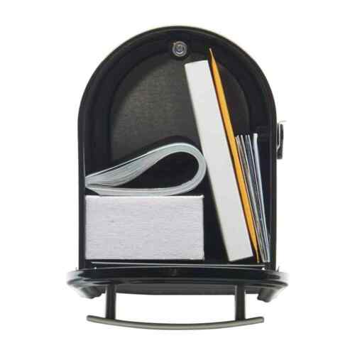 Architectural Mailboxes Franklin Black, Medium, Steel, Post Mount Mailbox - Picture 3 of 10
