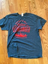 Gildan Mens Sz L Blue Tshirt Proud To Be A Native Clevelander Cotton