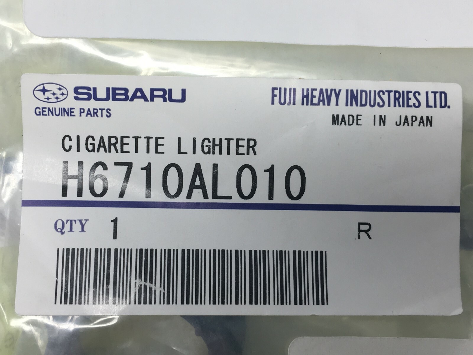 2015-2024 Subaru Cigarette Lighter Legacy Outback Crosstrek H6710AL010 GENUINE