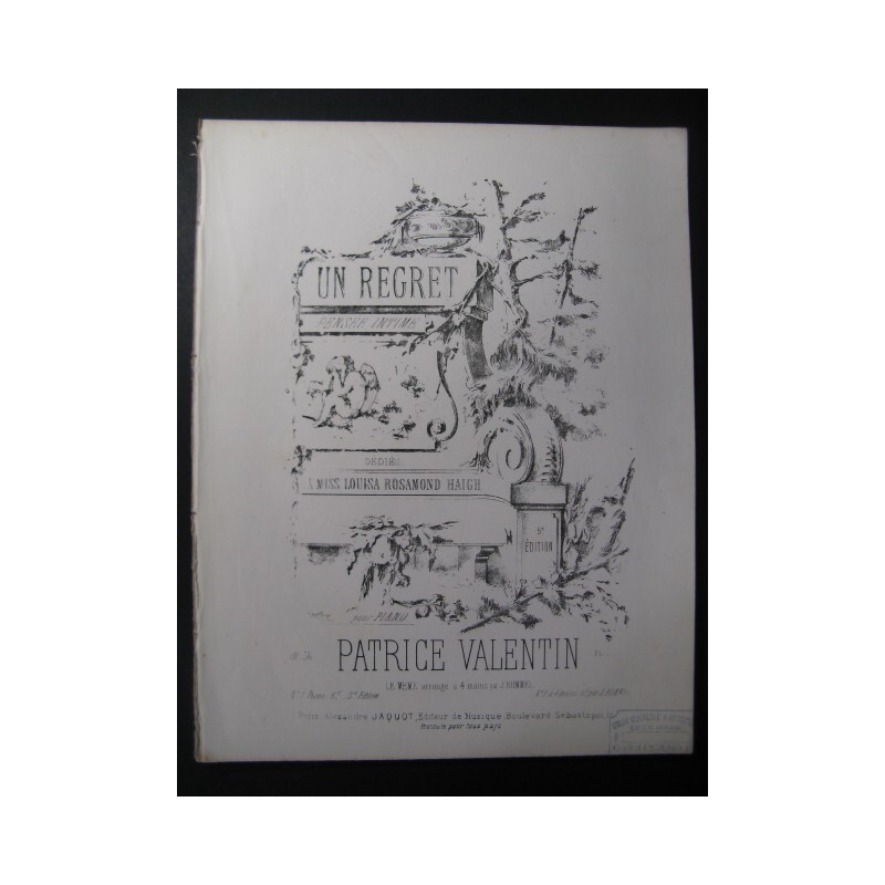 Valentines Patrice a Regret Piano eBay