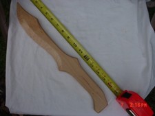 Wooden Toy Practice Sword PIRATE Cutlass / Saber Prop Hardwood Made in USA 16"