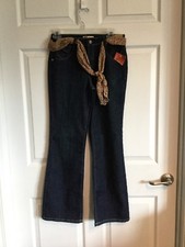 Faded Glory Woman  s 14 Pants Blue Denim 2 Pockets In Back NWT -
