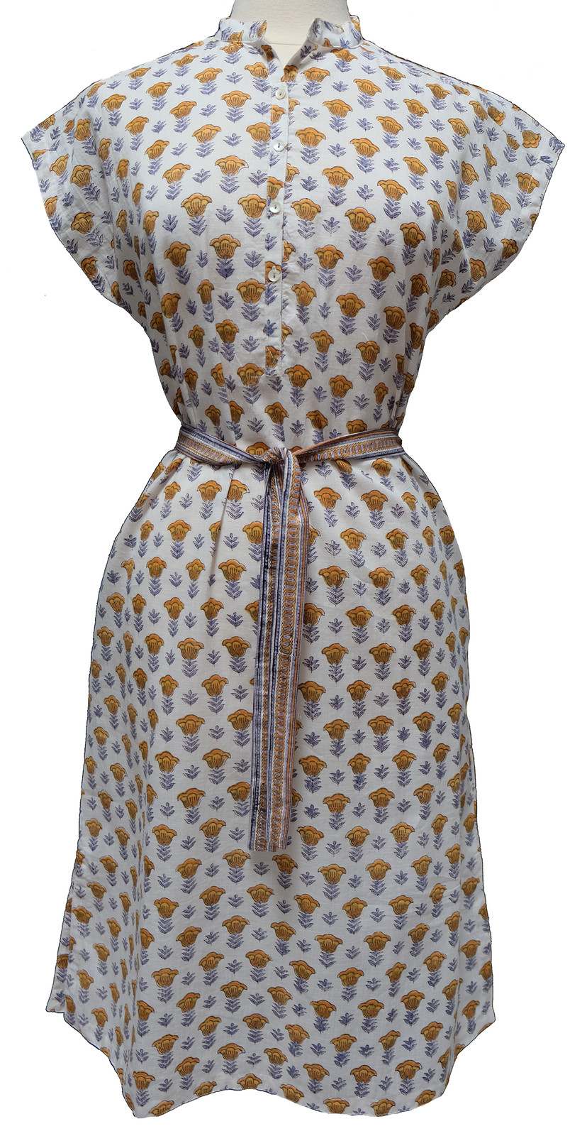 Cap sleeved shirt dress - Tulip Booti - 100% Cotton