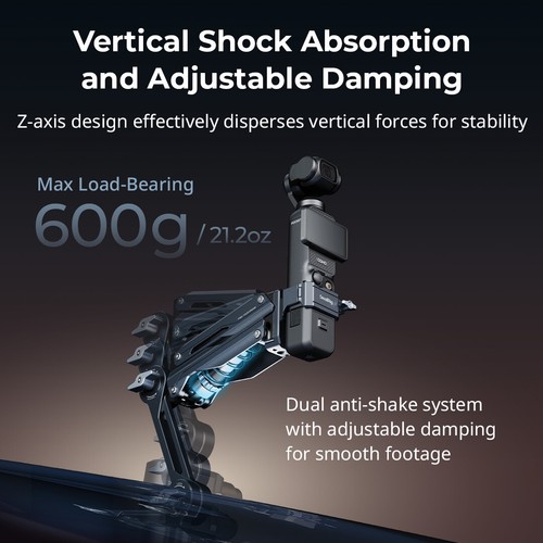SmallRig Mini Shock Absorber Arm 4-inch Vacuum Suction Cup Car Mount for DJI - Picture 3 of 8