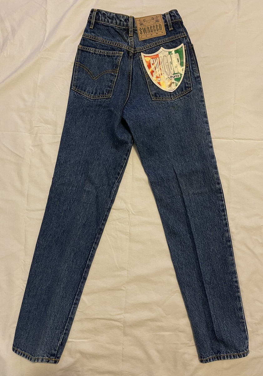 パンツ SWAGGER back embroidery denim Vintage Swagger Denim Jeans Mexican Fashion Medium Blue Wash