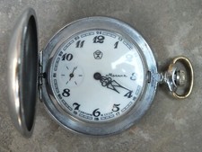 Vintage Molnija Molnia 18 Jewels USSR Russian Mechanical Pocket Watch.