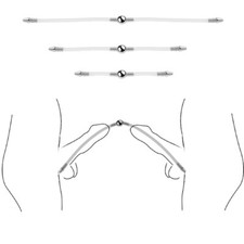 Male Penis Plug Sounding Penis Dilator Silicone Urethra Both End Plug.