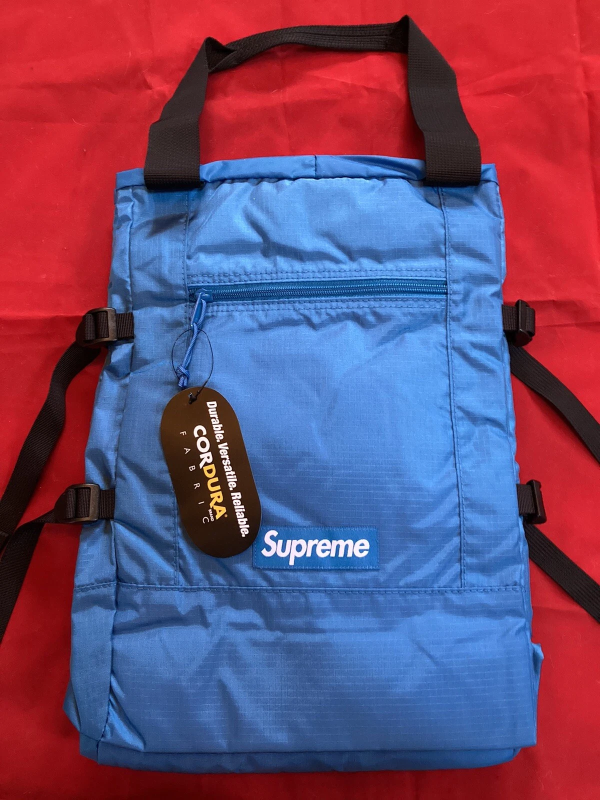 Sac fourre tout Supreme Cordura bleu royal livraison rapide en main tout neuf