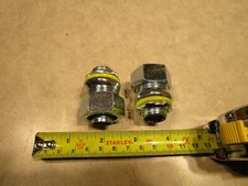 LOT OF 2 HUBBELL 3402, 1/2" LIQUID TIGHT NONMETALLIC STRAIGHT CONNECTOR, J0486