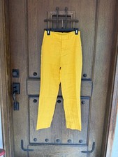Mango Women’s linen Yellow Pants Size 2