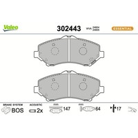 Valeo BremsbelÄGe Satz Vorne Passend FüR Chrysler Grand Dodge Journey Nitro Fiat
