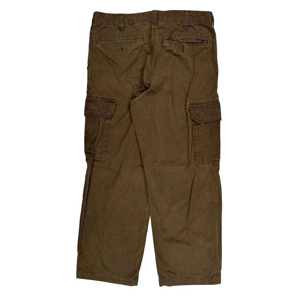 Old Navy Cargo Trousers - 36W 30L Brown Cotton