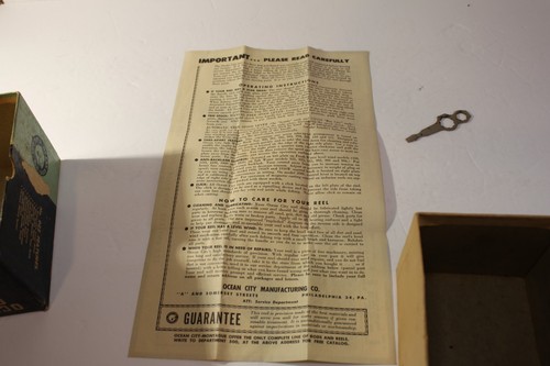 Ocean City No 922 TopSail Fishing Reel Box, wrench and Manual ONLY - Picture 9 of 9