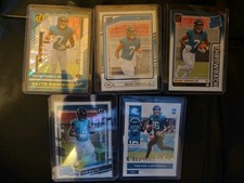 2024 Jacksonville Jaguars Donruss 5 Card Lot.. Trevor Lawrence,  Brian Thomas Jr