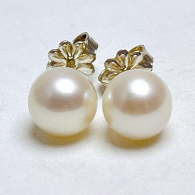 Tiffany Pearl Ball Stud Earrings in 925 Silver