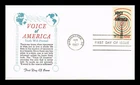 US COVER VOICE OF AMERICA FIRST DAY ISSUE KHOL KRAFT CACHET