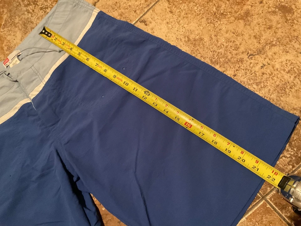DE COLECCIÓN Y2K DIESEL TRAJE DE BAÑO BOARD SHORTS (HOMBRE M, 34) 11” ENTREPIERNA TONOS AZULES Foto 2 de 4