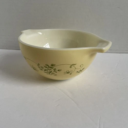 Pyrex Corning Shenandoah 441 Yellow Green Flowers Mixing Nesting Bowl 750ML