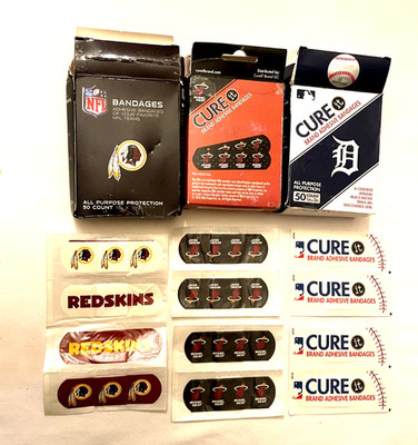 4 boxes Sport Team Bandages 2 NFL, MLB, NBA & NFL, Miami Dolphin (200 Bandages)