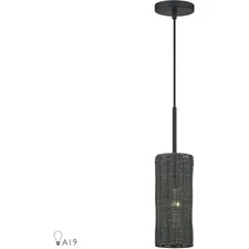 Livex Lighting 60111-04 Weavington Mini Pendant Black