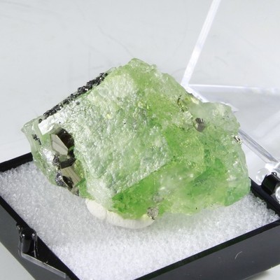 Aesthetic! Apple Green FLUORITE With PYRITE - Cerro De Pasco, Peru 
