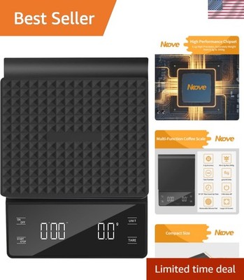 Digital Coffee Scale with Timer 3kg/0.1g High Precision Espresso Scale Tare F...