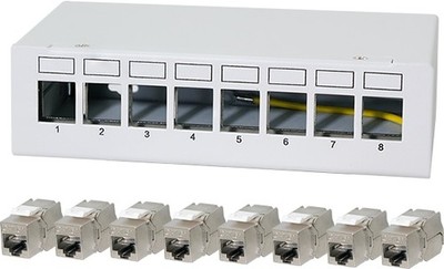 LOGILINK Patchpanel NK4092 8Port inkl. 8 CAT6A Modulen