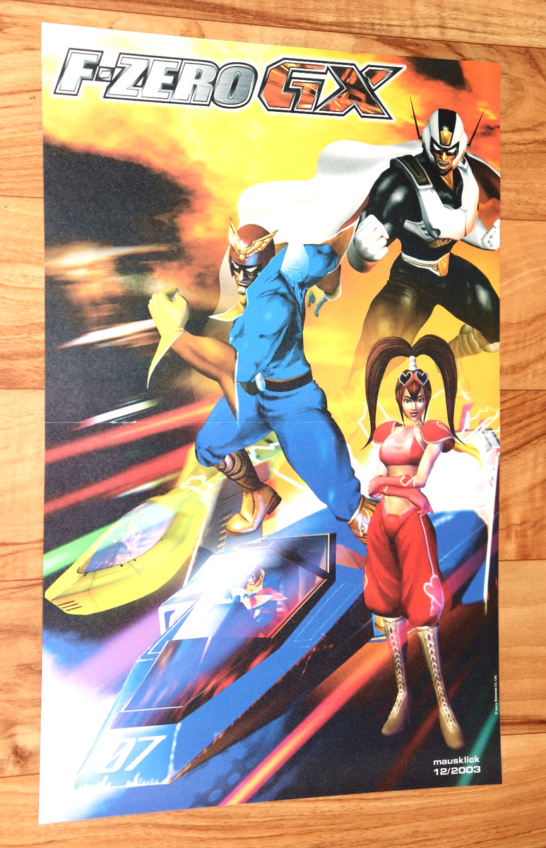 「F-ZERO GX」B2ポスター【匿名配送】※即購入OK F-Zero GX / Batman Rise of Sin Tzu PS2 Xbox GameCube Vintage Rare