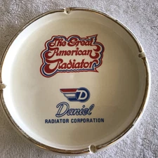 DANIEL RADIATOR CORP. VINTAGE ADVERTISING ASHTRAY, GREAT AMERICAN RADIATOR
