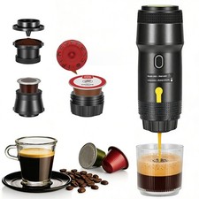 Tragbare Kaffeemaschine mit Akku Reise 3 in 1 Kompatibel mit Nespresso Kapseln