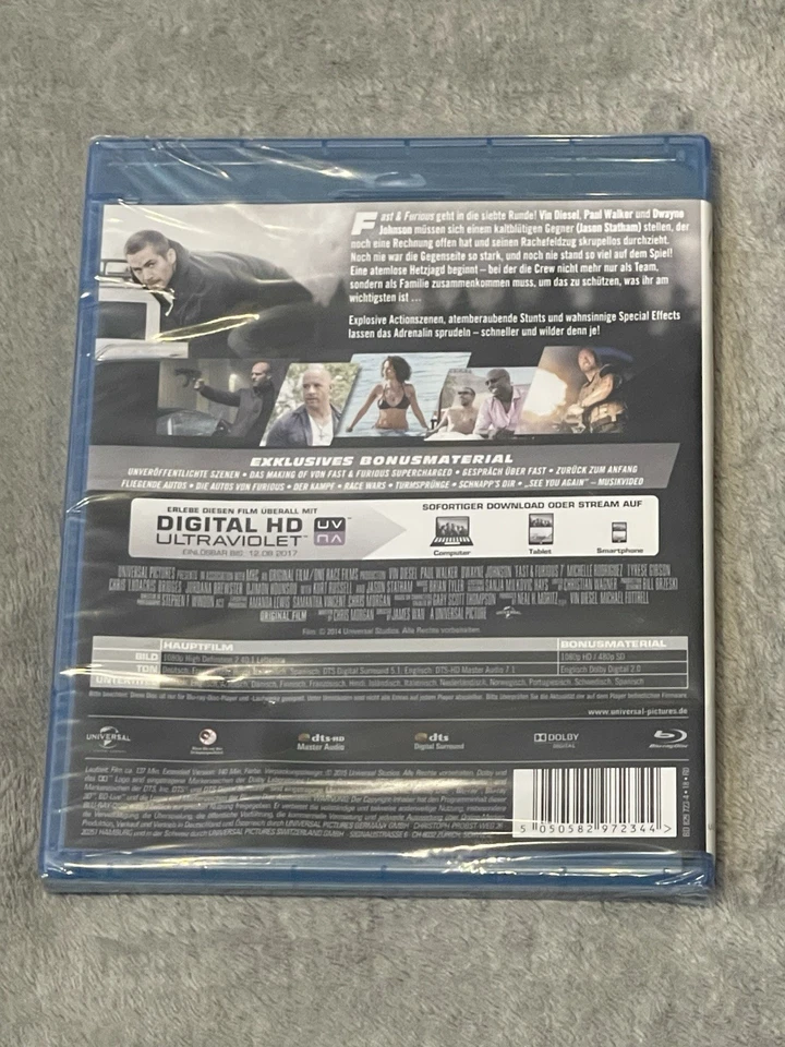 Fast and Furious 7 Blu-ray NEU und OVP - Bild 2 von 2