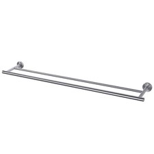 36" Brushed Nickel Wall-Mounted Stainless Steel Double Towel Bar
